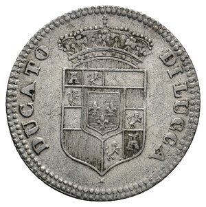 reverse: LUCCA - Carlo Ludovico - 5 Soldi argento 1833 RARA