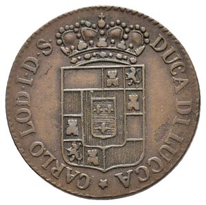 reverse: LUCCA - Carlo Ludovico - 5 Quattrini 1826 RARITA  RRR  SPL
