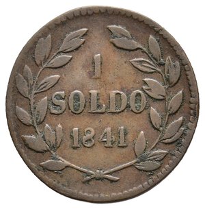 obverse: LUCCA - Carlo Ludovico - 1 Soldo 1841
