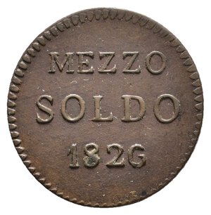 obverse: LUCCA - Carlo Ludovico - Mezzo Soldo 1826 SPL!!!  RARA