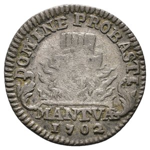 reverse: MANTOVA - Ferdinando Carlo Gonzaga (1669-1708 ) - Cavallotto 10 Soldi 1702  SPL