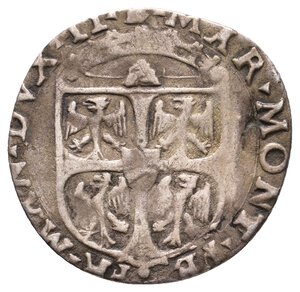 reverse: MANTOVA - Francesco III Duca (1540 -1550) - Mezzo Mocenigo  - Lievemente tosata -RRR -  Lotto LIV