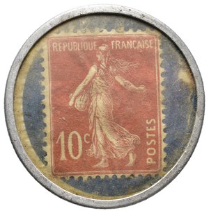 obverse: Francia - Gettone Pubblicitario con Francobollo -raro 