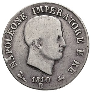 obverse: NAPOLEONE Imperatore d Italia - 5 Lire argeno 1810 B