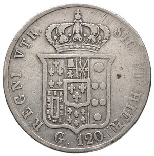 obverse: NAPOLI - Ferdinando II - 120 Grana argento 1856