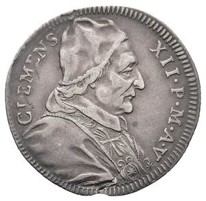 reverse: STATO PONTIFICIO - Clemente XII - Grosso argento Anno V