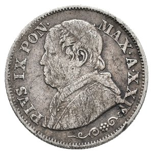 reverse: STATO PONTIFICIO - Pio IX - 10 soldi  argento 1867
