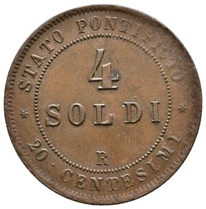 obverse: STATO PONTIFICIO - Pio IX - 4 soldi  1867 anno XXI