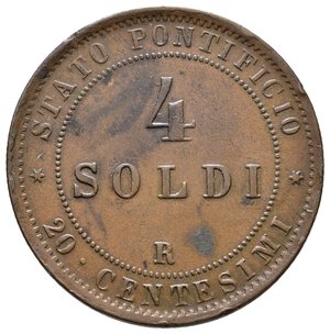 obverse: STATO PONTIFICIO - Pio IX - 4 soldi  1868 anno XXIII