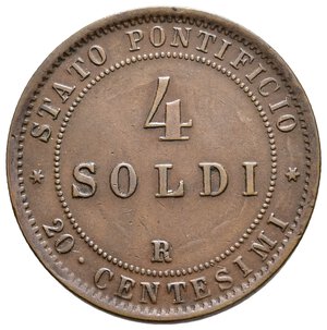 obverse: STATO PONTIFICIO - Pio IX - 4 soldi  1869 anno XXIII