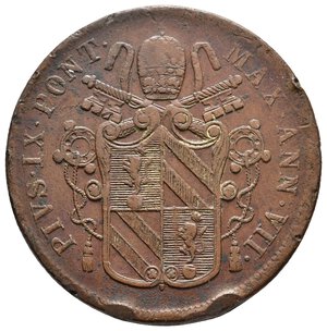 reverse: STATO PONTIFICIO - Pio IX - 5 Baiocchi 1852 B