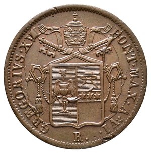 reverse: STATO PONTIFICIO  - Gregorio XVI - Baiocco 1836  - Zecca R - FDC ECCEZIONALE