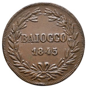 obverse: STATO PONTIFICIO  - Gregorio XVI - Baiocco 1845  Anno XV - Zecca R - ECCELSA