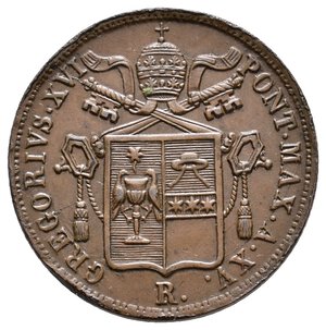 reverse: STATO PONTIFICIO  - Gregorio XVI - Baiocco 1845  Anno XV - Zecca R - ECCELSA