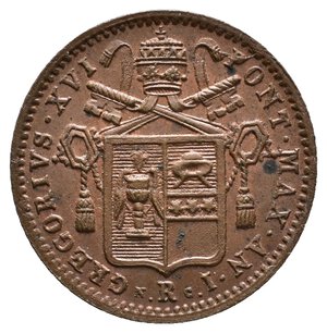 reverse: STATO PONTIFICIO  - Gregorio XVI - Mezzo Baiocco 1831  - Zecca R - ECCEZIONALE FDC