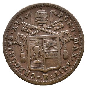 reverse: STATO PONTIFICIO  - Gregorio XVI - Mezzo Baiocco 1832 Anno III  - Zecca B