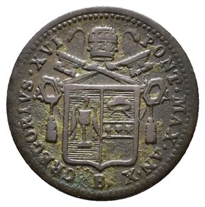 reverse: STATO PONTIFICIO  - Gregorio XVI - Mezzo Baiocco 1840 Anno X  - Zecca B