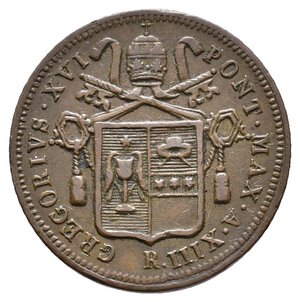 reverse: STATO PONTIFICIO  - Gregorio XVI - Mezzo Baiocco 1843 Anno XIII  - Zecca R QSPL