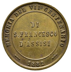 reverse: Medaglia S.Francesco Assisi 1882 appiccagnolo Rimosso - diam.25 mm