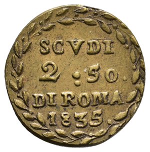 obverse: Peso Monetale 2,5 Scudi di Roma 1835  RARO