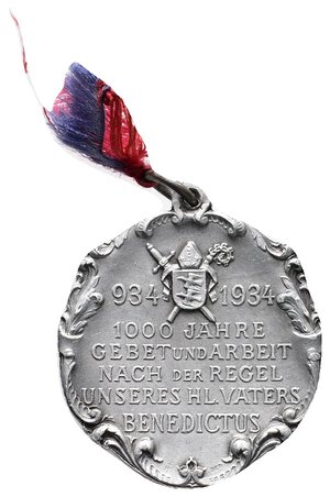 obverse: Medaglia Tedesca S.Benedetto 1934