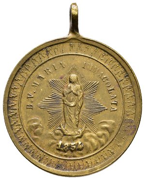 reverse: Medaglia  Devozionale Maria Immacolata 1854 -  Diam.32 mm