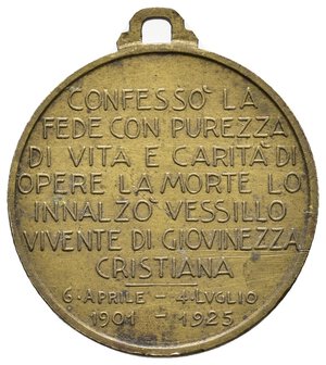obverse: Medaglia Pier Giorgio Fassati 1925 - diam.28 mm