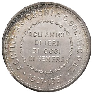 reverse: Medaglia Achille Brioschi argento - diam.35 mm