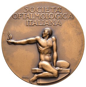 reverse: Medaglia Prof. Giuseppe Ovio - societa  oftalmologica italiana 1958 -  Diam.40 mm - lotto Co