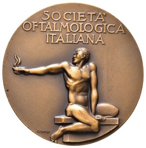 reverse: Medaglia Prof.Benedetto Strampelli - societa  oftalmologica italiana 1970  Diam.40 mm - lotto Co
