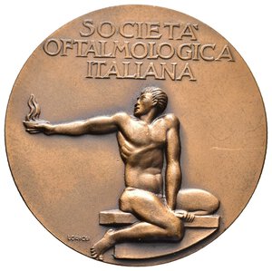 reverse: Medaglia Girolamo Lo Cascio - societa  oftalmologica italiana 1958 -  Diam.40 mm - lotto Co