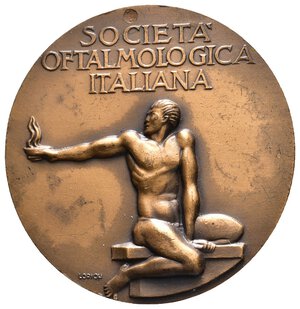 reverse: Medaglia Prof.Verzella - societa  oftalmologica italiana 1966  Diam.40 mm - lotto Co