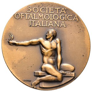 reverse: Medaglia Prof.Scullica - societa  oftalmologica italiana 1970  Diam.40 mm - lotto Co