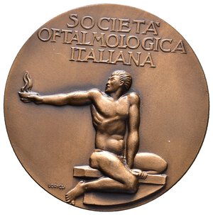 reverse: Medaglia Prof.Federici - societa  oftalmologica italiana 1958  Diam.40 mm - lotto Co