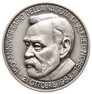 obverse: Medaglia 150° anniv. Nascita Nobel 1983 argento  Diam.32 mm - lotto Co