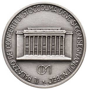 reverse: Medaglia 150° anniv. Nascita Nobel 1983 argento  Diam.32 mm - lotto Co