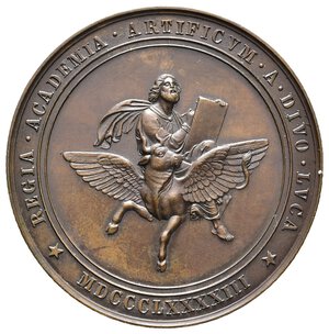 obverse: Medaglia Regia Accademia di San Luca 300° Anniv. Fondazione 1893  -Diam.54 mm - lotto Co