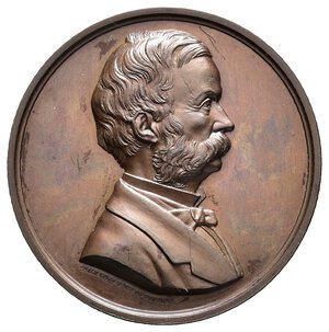 obverse: Medaglia Giovanni Antonio Meneghini 1884  -eccezionale con colpo - Diam.47 mm - lotto Co