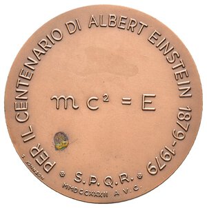 reverse: Medaglia Centenario Einstein 1979  - Diam.50 mm - lotto Co