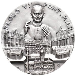 reverse: Medaglia non ufficiale Paolo VI Anno santo 1975 - metallo bianco - diam.60 mm