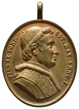 reverse: Medaglia Votiva Pio IX - S.Pietro e Paolo - altezza 38 mm