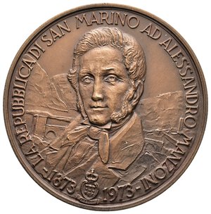 obverse: San Marino - Medaglia Alessandro Manzoni 1973  - diam.60 mm