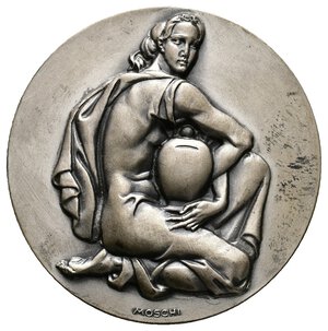 reverse: Medaglia Cassa di Risparmio di Imola -1° centenario 1955 - argento - diam.55 mm SCATOLA ORIGINALE