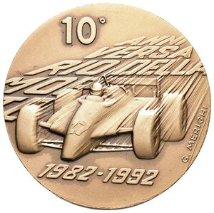 reverse: Medaglia Villeneuve 1992 - decennale della morte -versione Bronzo - diam.60 mm