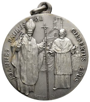 obverse: Medaglia visita Giovanni Paolo II - Guastalla - argento diam.35 mm