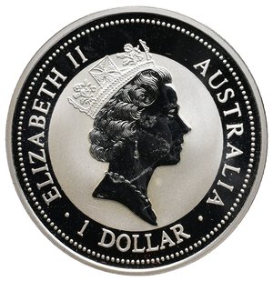 reverse: AUSTRALIA - 1 Dollar argento Kookaburra 1997 - 1 Oz arg.999