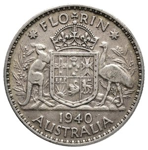obverse: AUSTRALIA - George VI - Florin argento 1940
