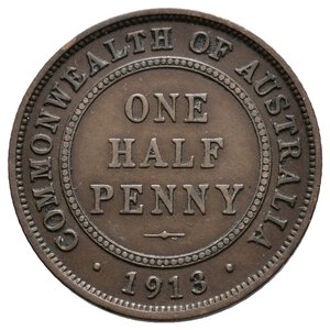 obverse: AUSTRALIA - George V - Half Penny 1913