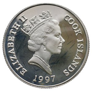 reverse: COOK ISLANDS - 2 Dollars argento 1997 PROOF