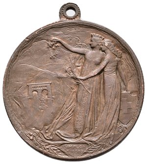 obverse: Medaglia Traforo del Sempione 1906 - diam.35 mm